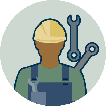 Firstpoint Icon Green Bg Man Spanners