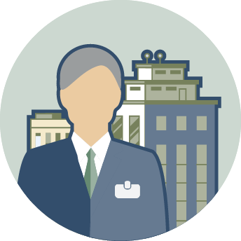 Firstport Icon Green Bg Man And Skyline